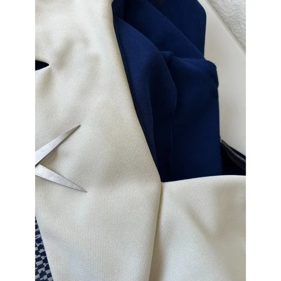 Vintage 70s Maxi Hostess Dress Collar Long Sleeve Talon Zip Blue Size Small - Picture 8 of 8